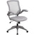 Mid-Back Gray Mesh Swivel Ergonomic Task Office Chair With Gray Frame And Flip-Up Arms By Flash Furniture | Office Chairs | Modishstore