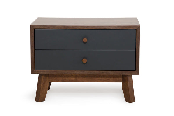 Vig Furniture Nova Domus Dali Modern Grey & Walnut Nightstand | Modishstore | Nightstands