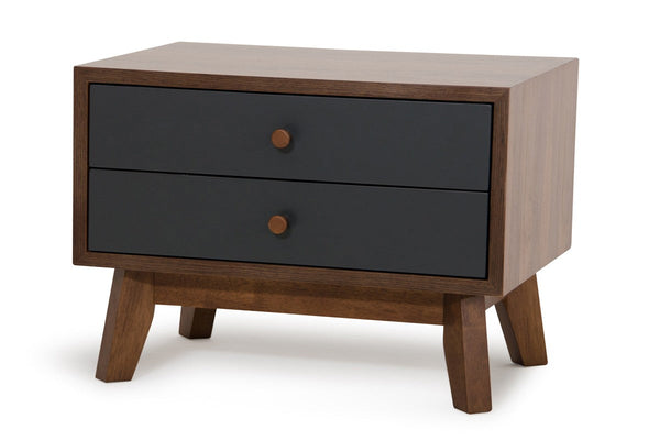 Vig Furniture Nova Domus Dali Modern Grey & Walnut Nightstand | Modishstore | Nightstands-2