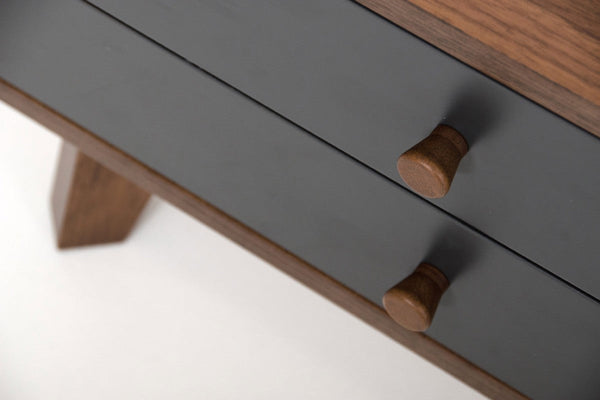 Vig Furniture Nova Domus Dali Modern Grey & Walnut Nightstand | Modishstore | Nightstands-4