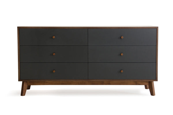 Vigfurniture Nova Domus Dali Modern Grey & Walnut Dresser | Modishstore | Dressers