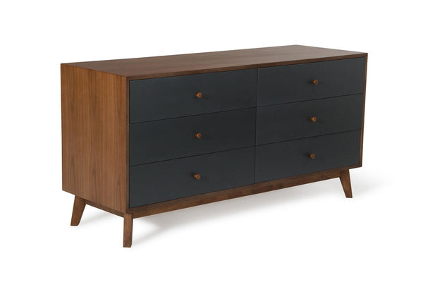 Vigfurniture Nova Domus Dali Modern Grey & Walnut Dresser | Modishstore | Dressers-2