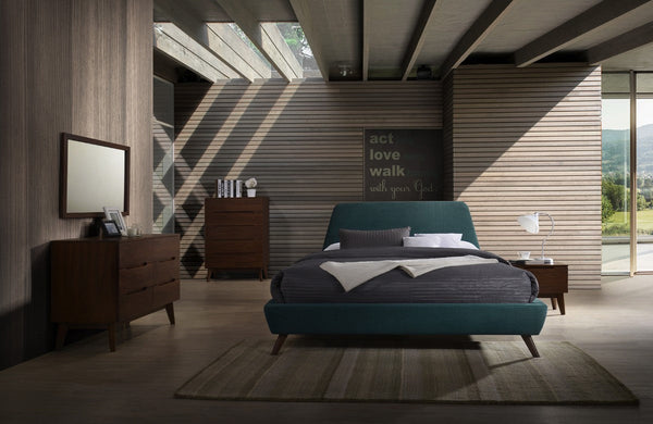 Vig Furniture Modrest Lewis Mid-Century Modern Walnut Mirror | Modishstore | Mirrors