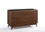 Vig Furniture Modrest Gibson Modern Walnut & Black Glass Dresser | Modishstore | Dressers