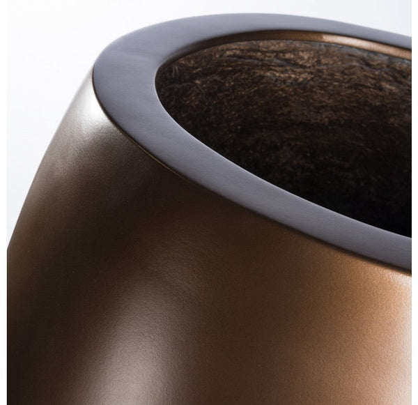 Fiberglass: Sherry Planter, Bronze by Gold Leaf Design Group | Outdoor Planters, Troughs & Cachepots | Modishstore-7