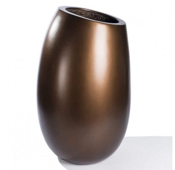 Fiberglass: Sherry Planter, Bronze by Gold Leaf Design Group | Outdoor Planters, Troughs & Cachepots | Modishstore-5