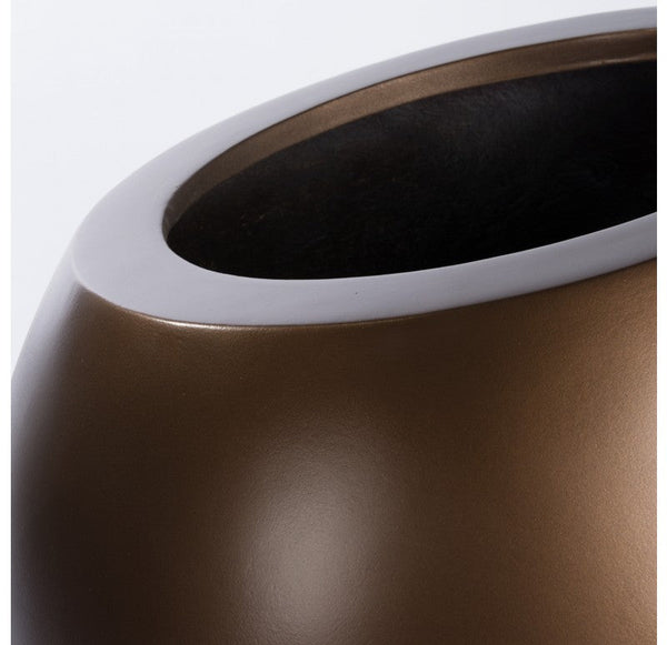 Fiberglass: Sherry Planter, Bronze by Gold Leaf Design Group | Outdoor Planters, Troughs & Cachepots | Modishstore-3