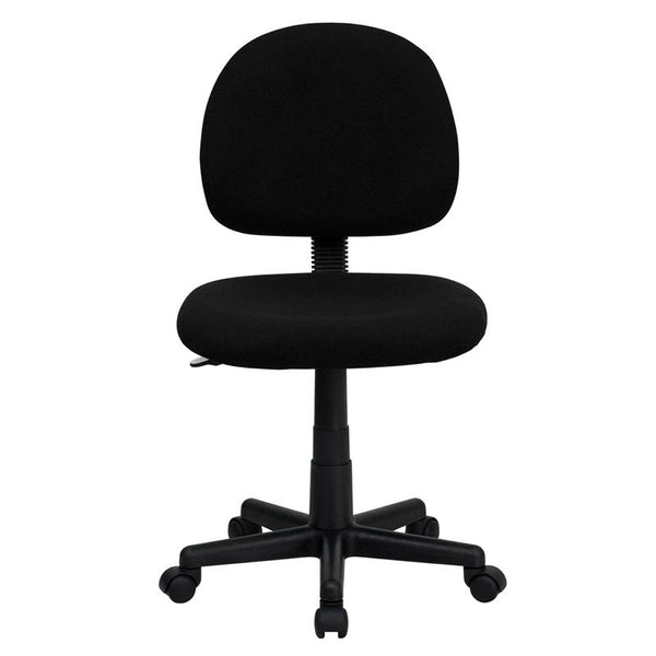 Mid-Back Black Fabric Swivel Task Office Chair By Flash Furniture | Office Chairs | Modishstore - 4