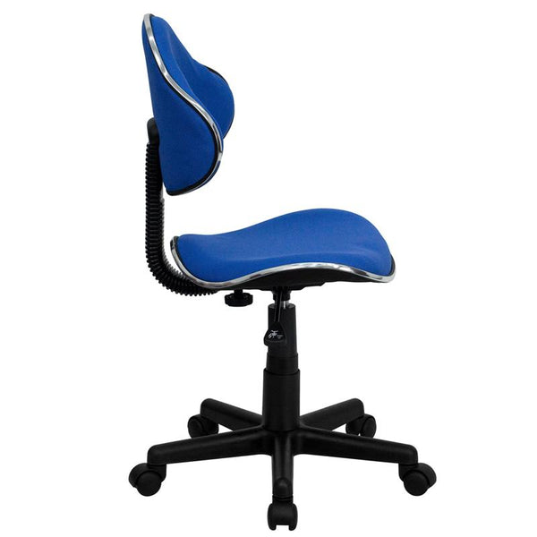 Blue Fabric Swivel Ergonomic Task Office Chair By Flash Furniture | Office Chairs | Modishstore - 2
