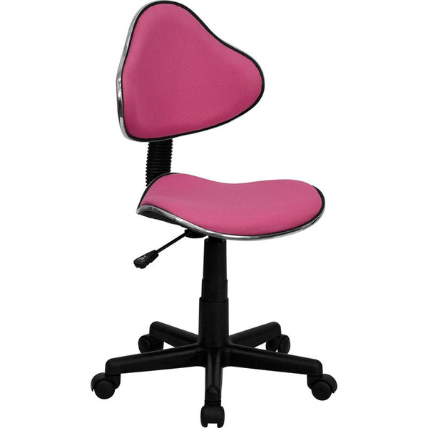 Pink Fabric Swivel Ergonomic Task Office Chair By Flash Furniture | Office Chairs | Modishstore