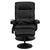 Massaging Multi-Position Recliner With Side Pocket And Ottoman In Black Leathersoft By Flash Furniture | Chairs & Recliners | Modishstore - 4