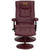 Personalized Contemporary Multi-Position Recliner And Ottoman With Wrapped Base In Burgundy Leathersoft By Flash Furniture | Chairs & Recliners | Modishstore