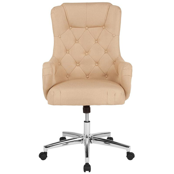 Chambord Home And Office Upholstered High Back Chair In Beige Fabric By Flash Furniture | Office Chairs | Modishstore - 4
