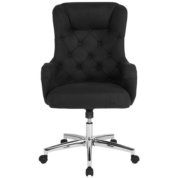 Chambord Home And Office Upholstered High Back Chair In Black Fabric By Flash Furniture | Office Chairs | Modishstore - 4