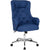 Chambord Home And Office Upholstered High Back Chair In Blue Fabric By Flash Furniture | Office Chairs | Modishstore