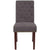 Hercules Series Dark Gray Fabric Parsons Chair With Rolled Back, Accent Nail Trim And Walnut Finish By Flash Furniture | Dining Chairs | Modishstore - 4