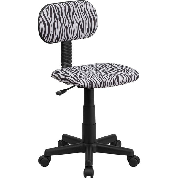 Black And White Zebra Print Swivel Task Office Chair By Flash Furniture | Office Chairs | Modishstore
