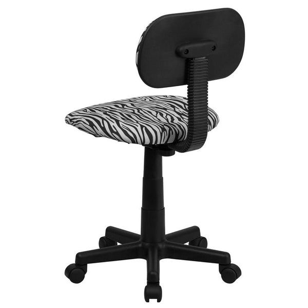 Black And White Zebra Print Swivel Task Office Chair By Flash Furniture | Office Chairs | Modishstore - 3