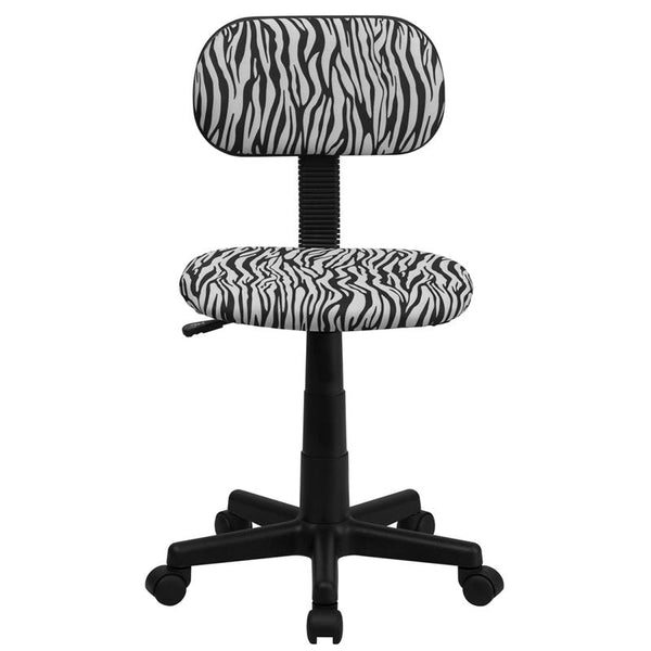 Black And White Zebra Print Swivel Task Office Chair By Flash Furniture | Office Chairs | Modishstore - 4