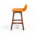 Vig Furniture Modrest Candice Modern Orange & Walnut Bar Stool (Set of 2) | Modishstore | Bar Stools-3