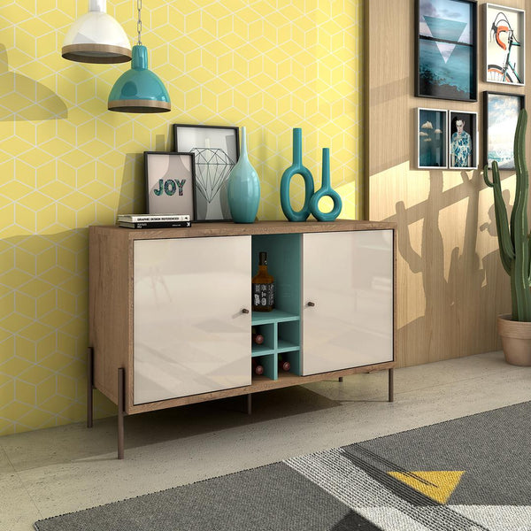 Manhattan Comfort Joy 4-Bottle Wine Buffet Stand | Sideboards | Modishstore