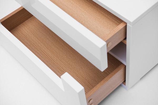Vig Furniture Modrest Ceres - Modern LED White Lacquer Nightstand | Modishstore | Nightstands-4