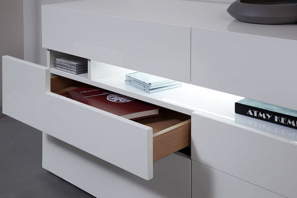 Vig Furniture Modrest Ceres - Modern LED White Lacquer Dresser | Modishstore | Dressers-5