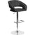 Contemporary Black Vinyl Adjustable Height Barstool With Rounded Mid-Back And Chrome Base By Flash Furniture | Bar Stools | Modishstore