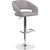 Contemporary Gray Fabric Adjustable Height Barstool With Rounded Mid-Back And Chrome Base By Flash Furniture | Bar Stools | Modishstore