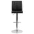 Contemporary Black Vinyl Adjustable Height Barstool With Vertical Stitch Panel Back And Chrome Base By Flash Furniture | Bar Stools | Modishstore - 4