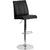 Contemporary Black Vinyl Adjustable Height Barstool With Vertical Stitch Panel Back And Chrome Base By Flash Furniture | Bar Stools | Modishstore