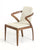 Vig Furniture Modrest Falcon Modern Walnut and Cream Dining Chair | Modishstore | Dining Chairs