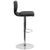 Contemporary Black Vinyl Adjustable Height Barstool With Vertical Stitch Back And Chrome Base By Flash Furniture | Bar Stools | Modishstore - 2