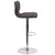 Contemporary Charcoal Fabric Adjustable Height Barstool With Vertical Stitch Back And Chrome Base By Flash Furniture | Bar Stools | Modishstore - 2