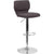 Contemporary Charcoal Fabric Adjustable Height Barstool With Vertical Stitch Back And Chrome Base By Flash Furniture | Bar Stools | Modishstore