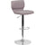 Contemporary Gray Fabric Adjustable Height Barstool With Vertical Stitch Back And Chrome Base By Flash Furniture | Bar Stools | Modishstore