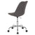 Aurora Series Mid-Back Dark Gray Fabric Task Office Chair With Pneumatic Lift And Chrome Base By Flash Furniture | Office Chairs | Modishstore - 3