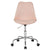 Aurora Series Mid-Back Pink Fabric Task Office Chair With Pneumatic Lift And Chrome Base By Flash Furniture | Office Chairs | Modishstore - 4