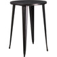 30'' Round Black-Antique Gold Metal Indoor-Outdoor Bar Height Table By Flash Furniture | Outdoor Tables | Modishstore