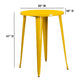 30'' Round Yellow Metal Indoor-Outdoor Bar Height Table By Flash Furniture | Outdoor Tables | Modishstore - 2