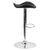 Contemporary Black Vinyl Adjustable Height Barstool With Wavy Seat And Chrome Base By Flash Furniture | Bar Stools | Modishstore - 2