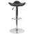 Contemporary Black Vinyl Adjustable Height Barstool With Wavy Seat And Chrome Base By Flash Furniture | Bar Stools | Modishstore - 4