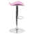 Contemporary Pink Vinyl Adjustable Height Barstool With Wavy Seat And Chrome Base By Flash Furniture | Bar Stools | Modishstore - 2