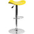 Contemporary Yellow Vinyl Adjustable Height Barstool With Wavy Seat And Chrome Base By Flash Furniture | Bar Stools | Modishstore