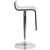 Contemporary White Plastic Adjustable Height Barstool With Chrome Drop Frame By Flash Furniture | Bar Stools | Modishstore - 2