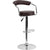 Contemporary Brown Vinyl Adjustable Height Barstool With Arms And Chrome Base By Flash Furniture | Bar Stools | Modishstore