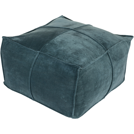 Surya Cotton Velvet Cube Pouf - Solid - CVPF-001 | Poufs | Modishstore-5