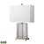Dimond Lighting Ribbed Clear Glass Table Lamp in Brushed Steel Table Lamps, Dimond Lighting, - Modish Store