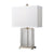 Dimond Lighting Ribbed Clear Glass Table Lamp in Brushed Steel