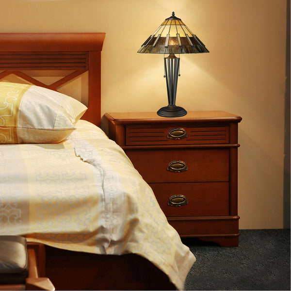 Dimond Lighting Porterdale 2 Light Table Lamp In Tiffany Bronze | Modishstore | Table Lamps